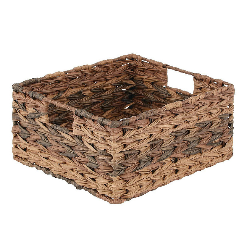 mDesign Woven Farmhouse Kitchen Pantry Food Storage Bin Basket Box - Gray Ombre