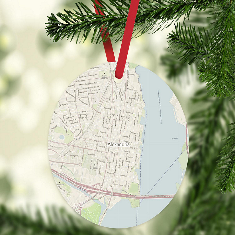 MDF Ornament Alexandria Virginia Map Image