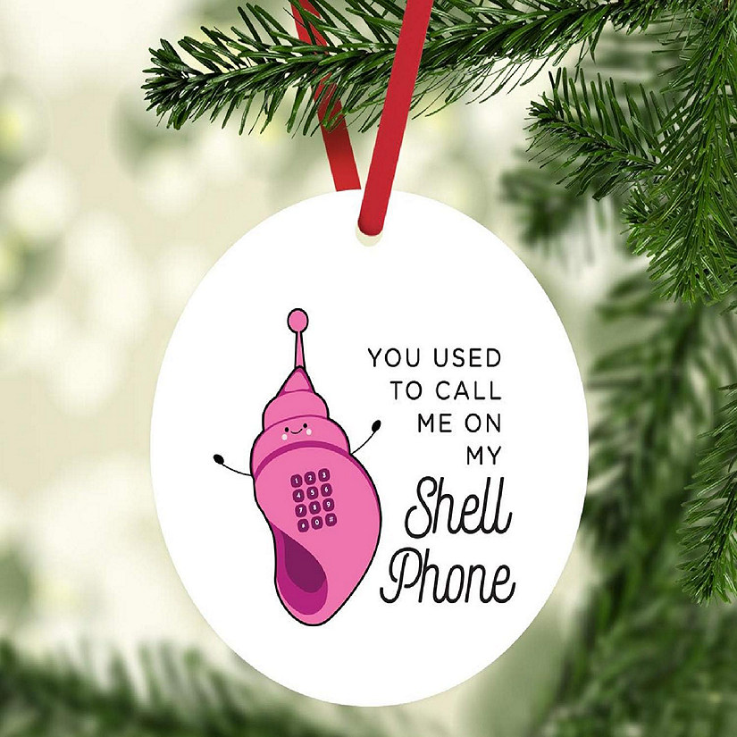 MDF Ornament Call me On My Shell Phone Image