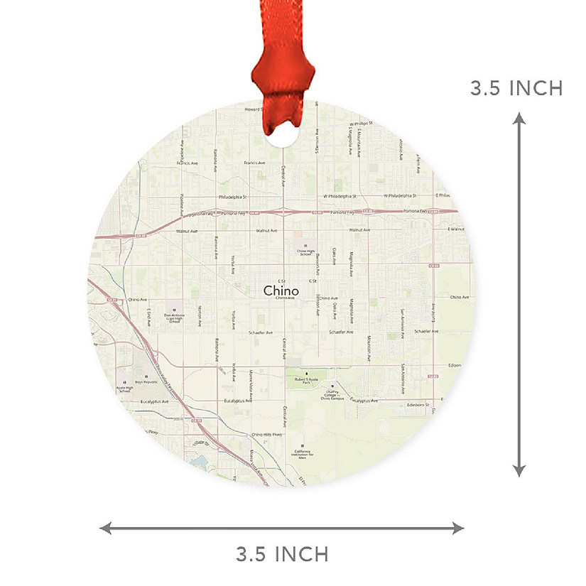 MDF Ornament Chino California Map Image