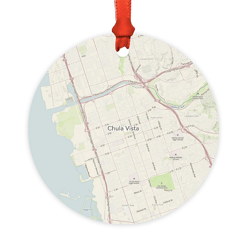 MDF Ornament Chula Vista, California Map Image