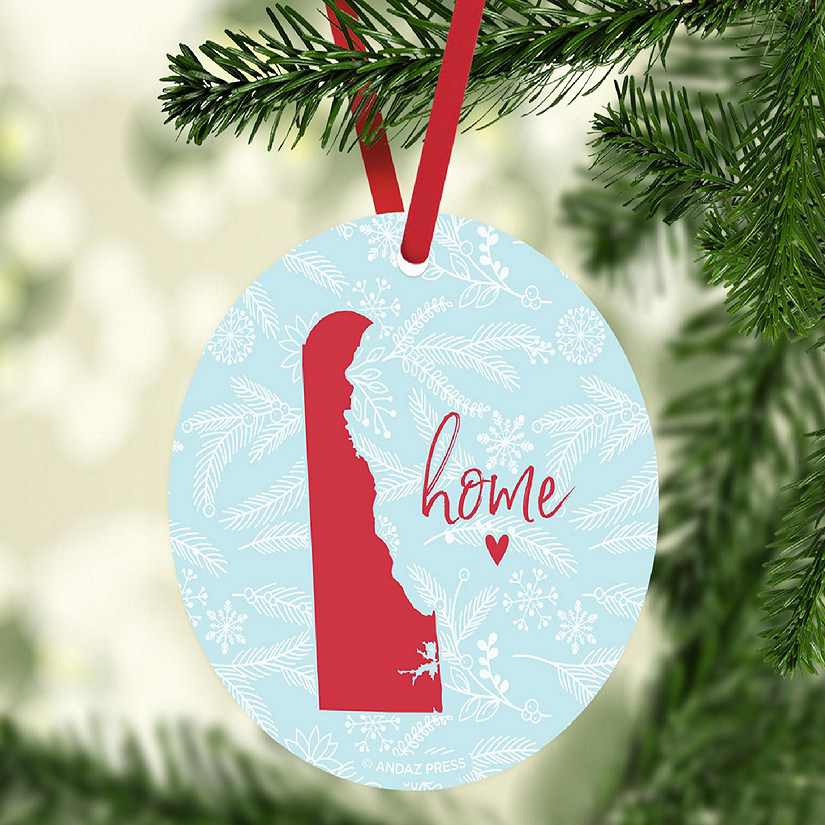 MDF Ornament Delaware Home Blue/Red Image
