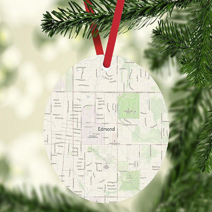 MDF Ornament Edmond Oklahoma Map Image