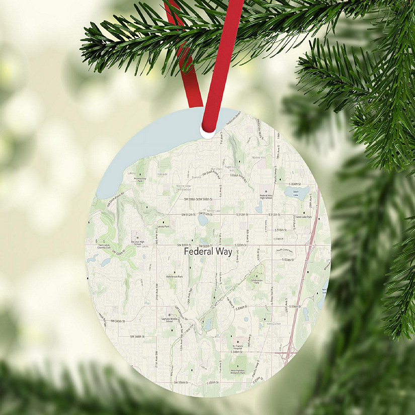 MDF Ornament Federal Way Washington Map Image