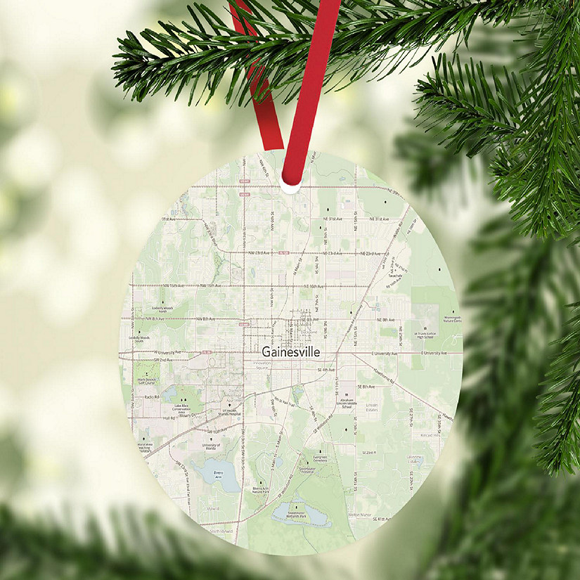 MDF Ornament Gainesville Florida Map Image
