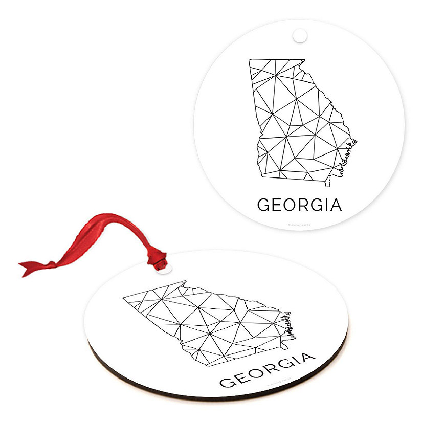 MDF Ornament Georgia Blk/Wh Geometric Image