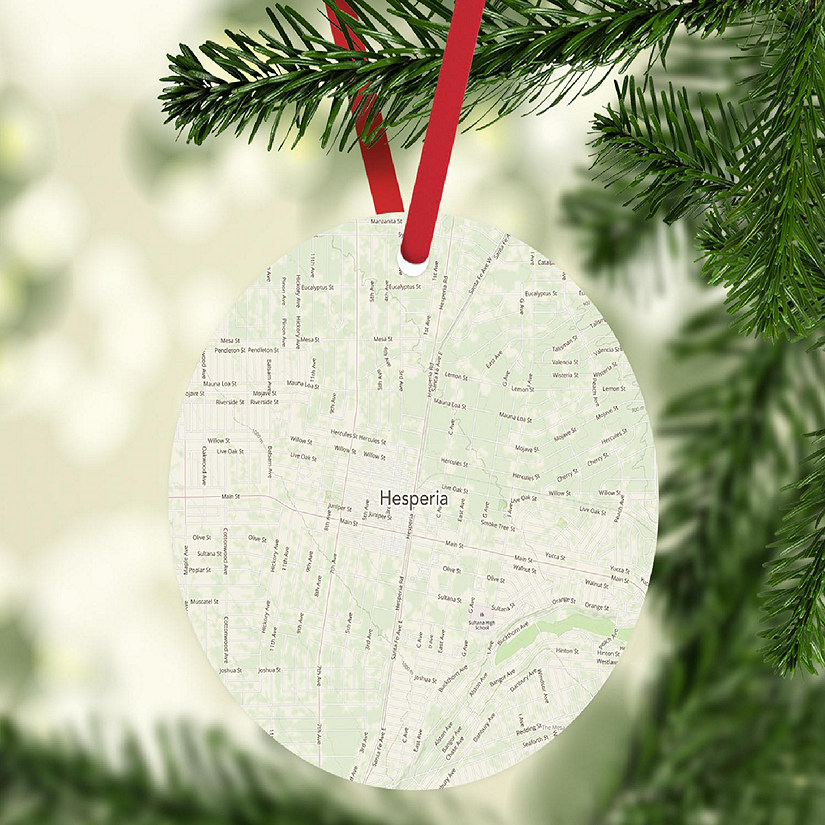 MDF Ornament Hesperia California Map Image
