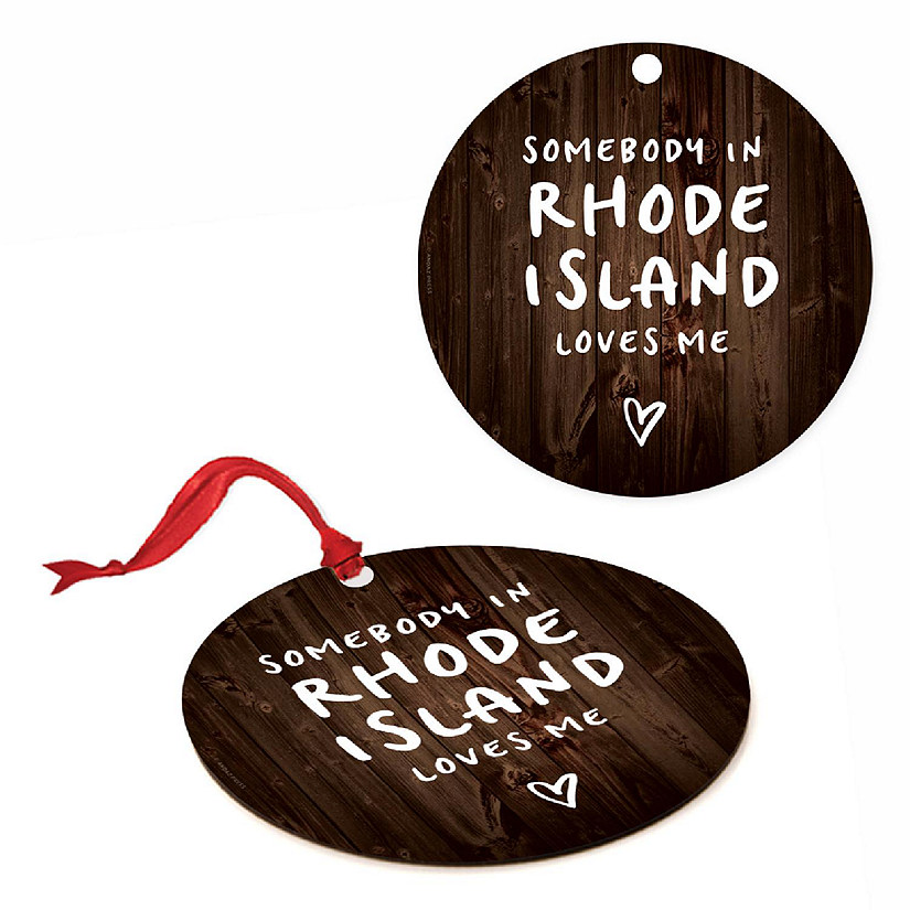 MDF Ornament in Rhode Island Loves Me Image