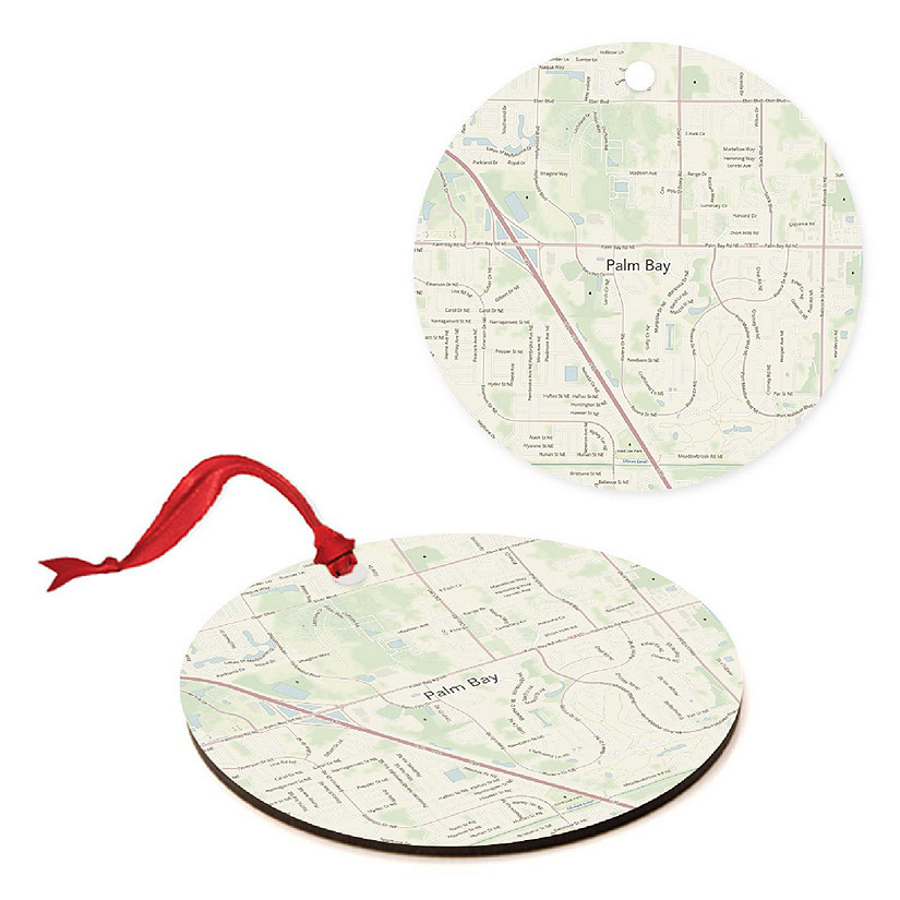 MDF Ornament Lakeland Florida Map Image
