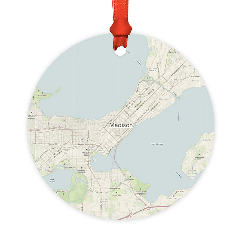 MDF Ornament  Madison, Wisconsin Map Image
