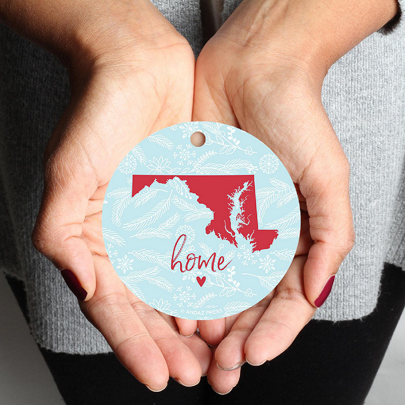 MDF Ornament Maryland Home Blue/Red Image