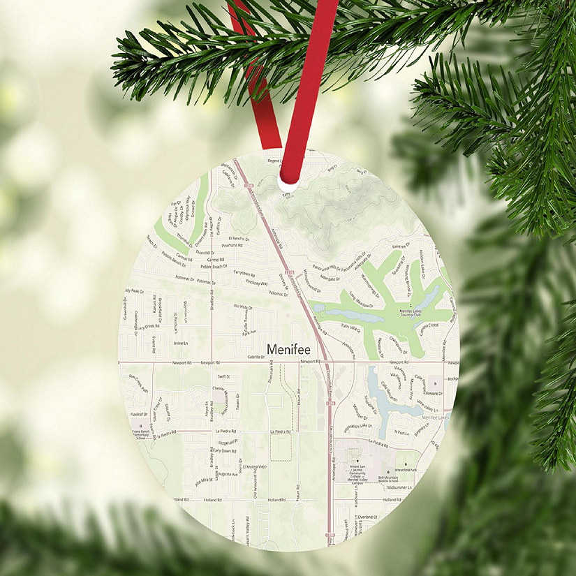 MDF Ornament Menifee California Map Image