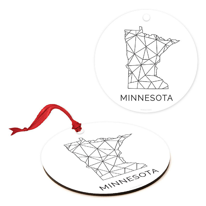 MDF Ornament Minnesota Blk/Wh Geometric Image