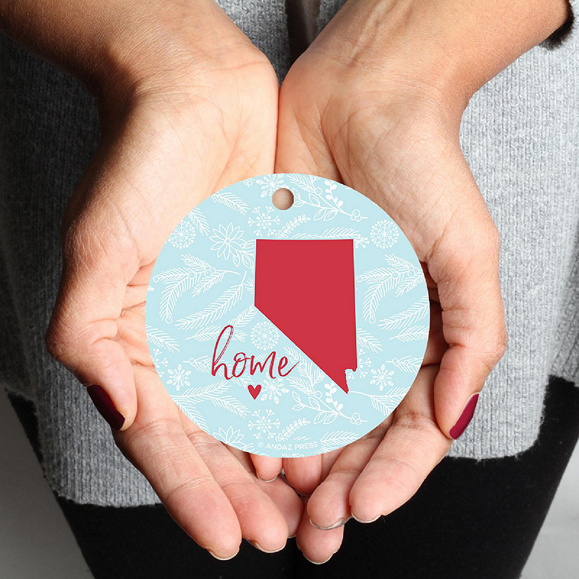 MDF Ornament Nevada Home Winter Blue/Red Image