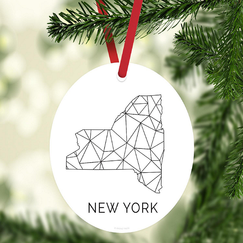 MDF Ornament New York Blk/Wh Geometric Image