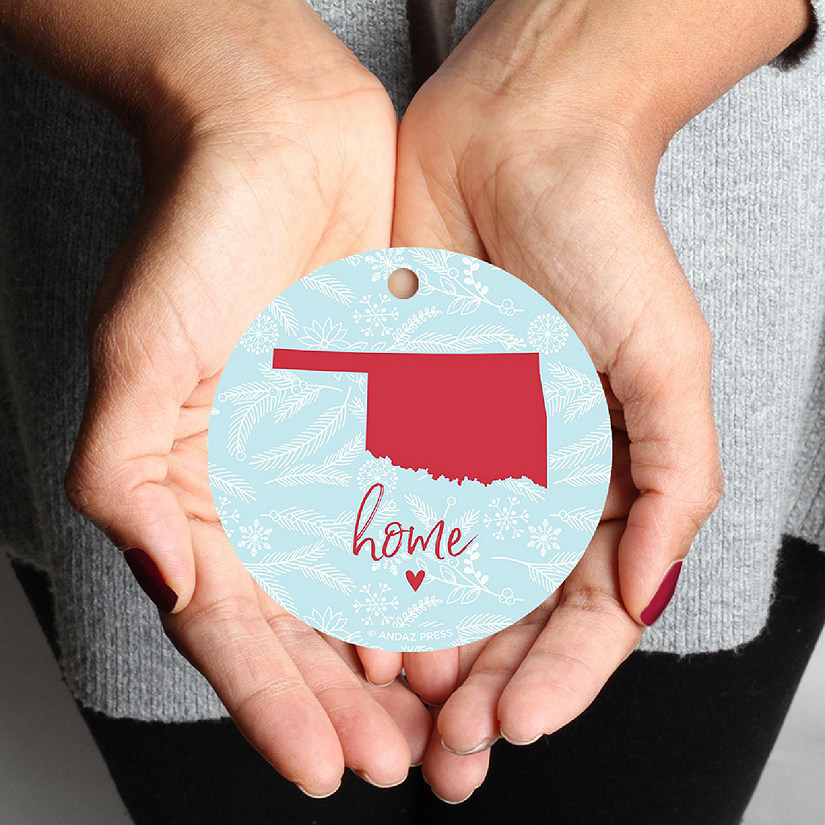 MDF Ornament Oklahoma Home Blue/Red Image