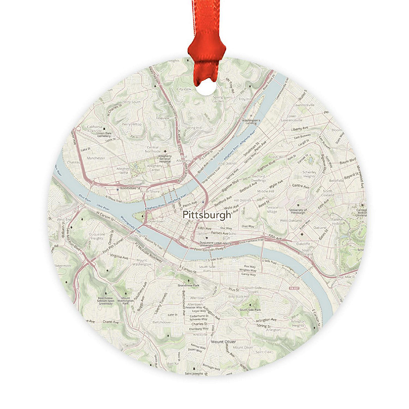MDF Ornament Pittsburgh/Pennsylvania Map Image