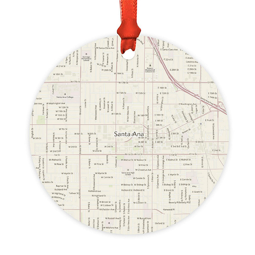 MDF Ornament  Santa Ana, California Map Image