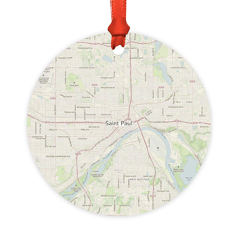 MDF Ornament  St. Paul, Minnesota Map Image