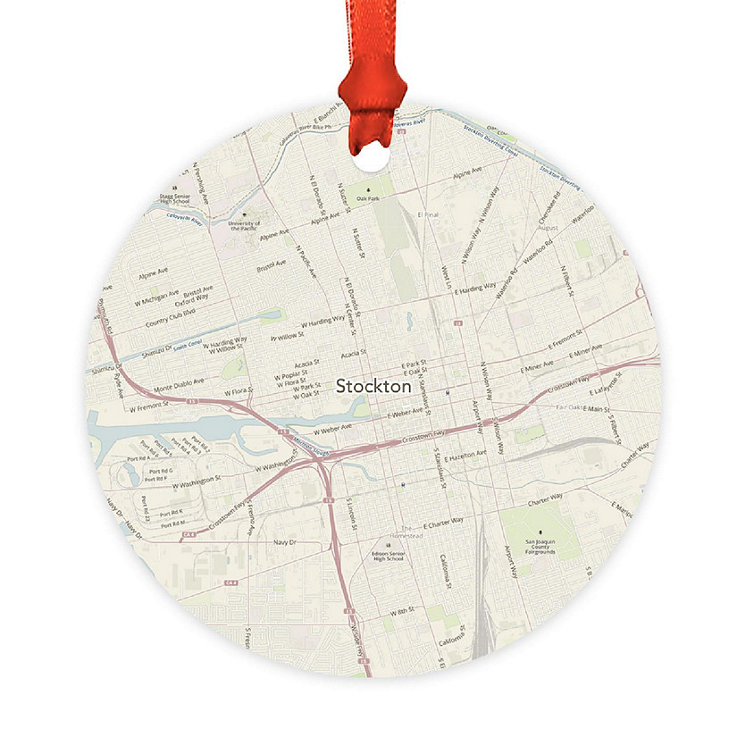 MDF Ornament  Stockton, California Map Image