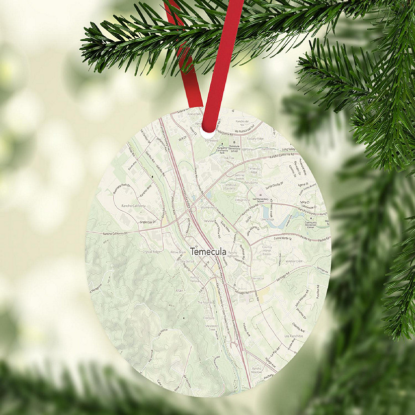 MDF Ornament Temecula California Map Image