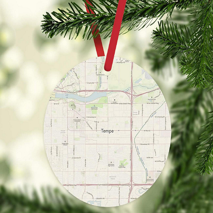MDF Ornament Tempe Arizona Map Image