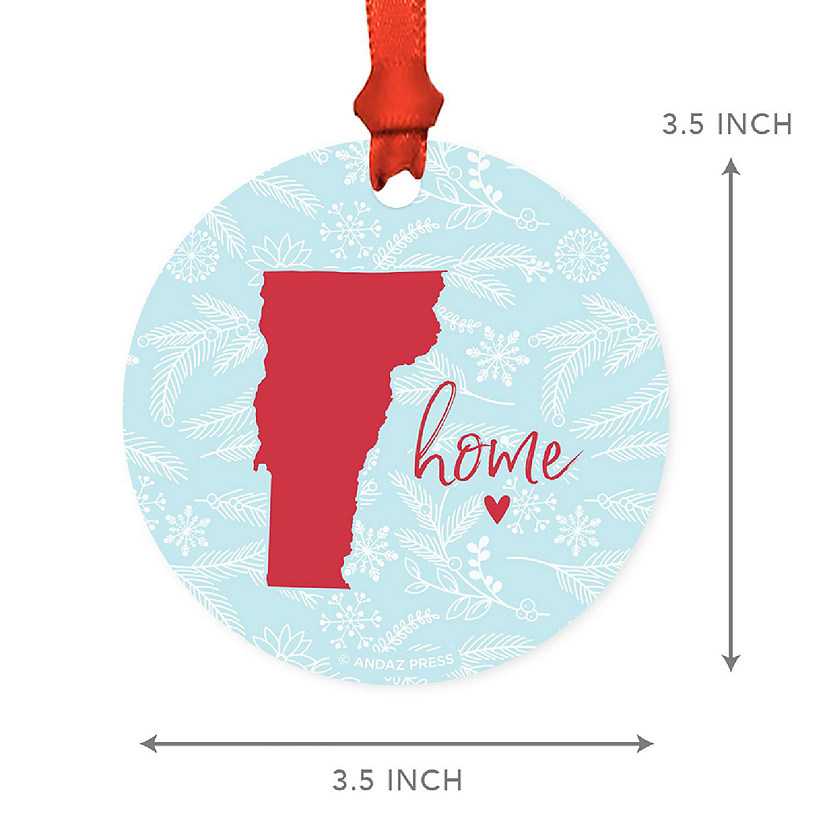 MDF Ornament Vermont Home Blue/Red Image