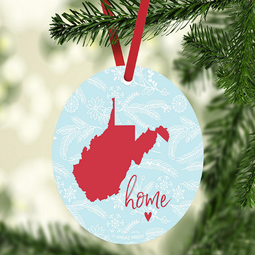 MDF Ornament West Virginia Home Blue/Red Image
