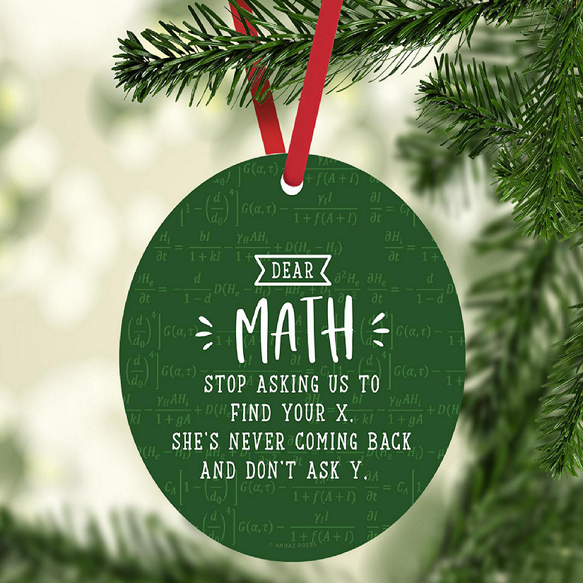 MDF Wood Ornament  Dear Math Image