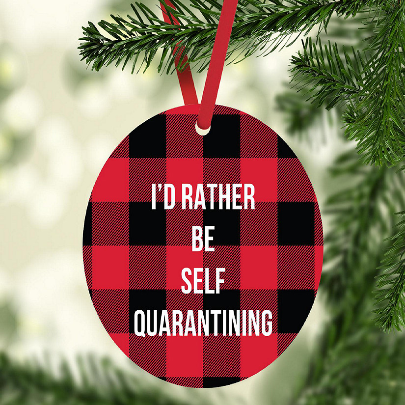 MDF Wood Ornament  I'd Rather Be Image