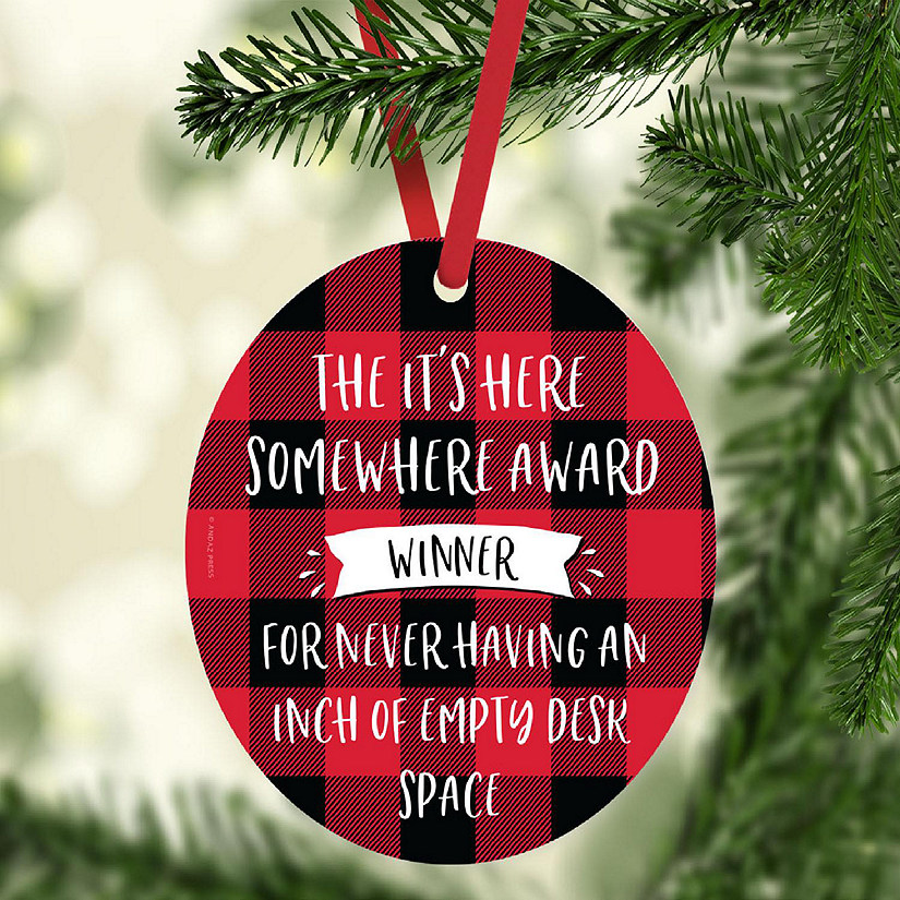 MDF Wood Ornament  It's Here Somewhere Image