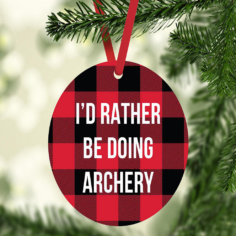 MDF Wood Ornament  Rather Be Archery Image