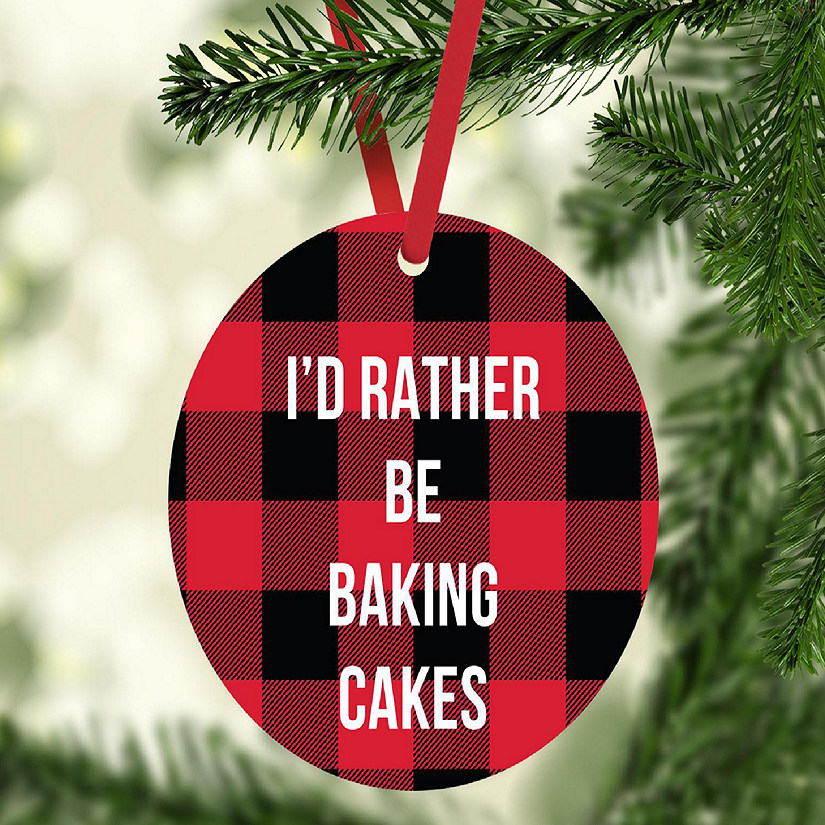 MDF Wood Ornament  Rather Be Baking Image