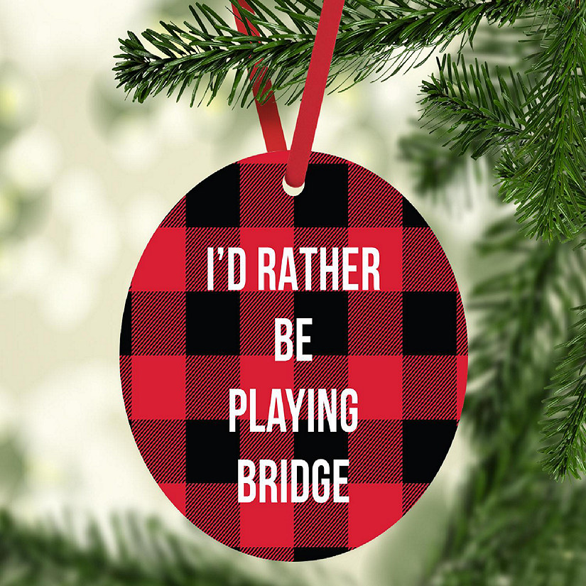 MDF Wood Ornament  Rather Be Bridge Image