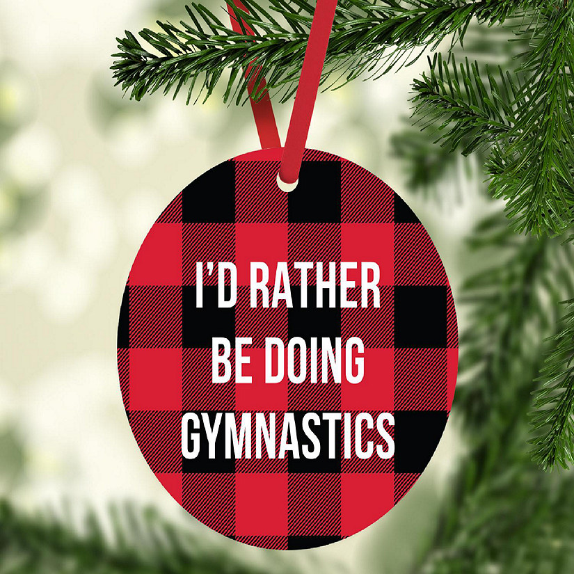 MDF Wood Ornament  Rather Be Gymnastics Image
