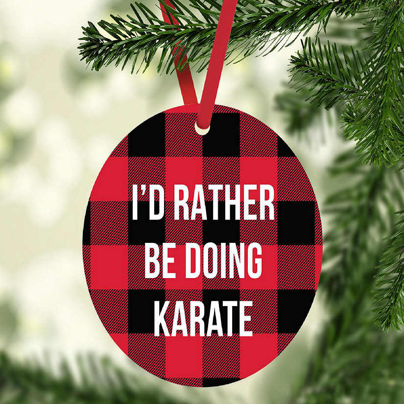 MDF Wood Ornament  Rather Be Karate Image