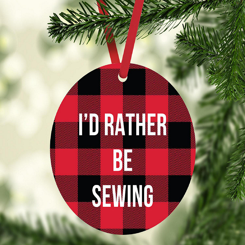 MDF Wood Ornament  Rather Be Sewing Image