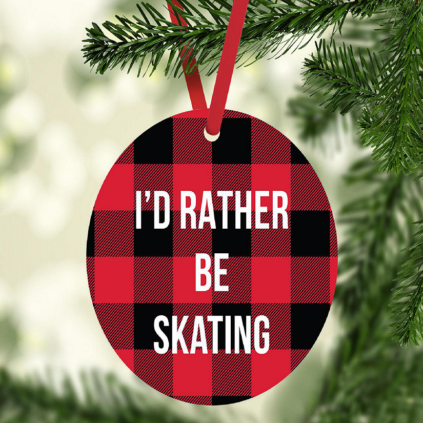 MDF Wood Ornament  Rather Be Skating Image