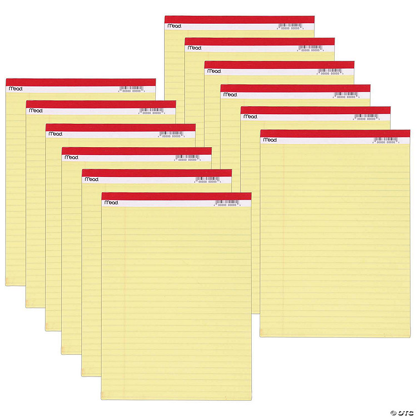 Mead Standard Legal Pad, 8.5" x 11.75", 50 Sheets, 12 Pads Image