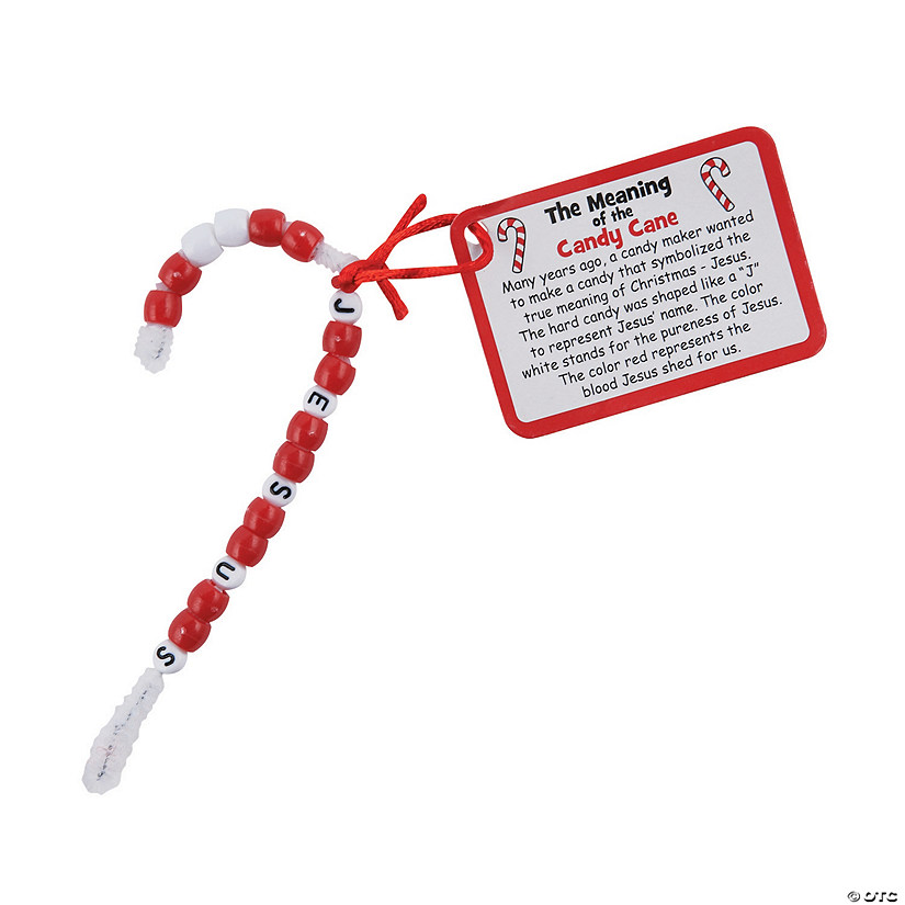Meaning of the Candy Cane Religious Christmas Ornament Craft Kit - Makes 12 Image