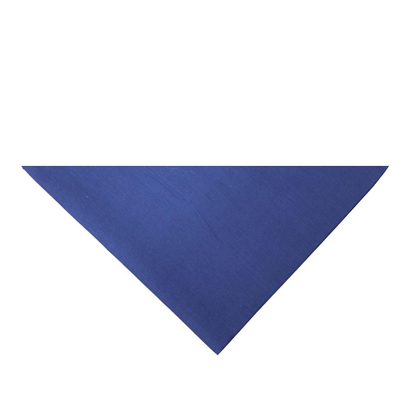 Mechaly Triangle Plain Cotton Bandanas - 7 Pack - Kerchiefs and Head Scarf (Blue) Image