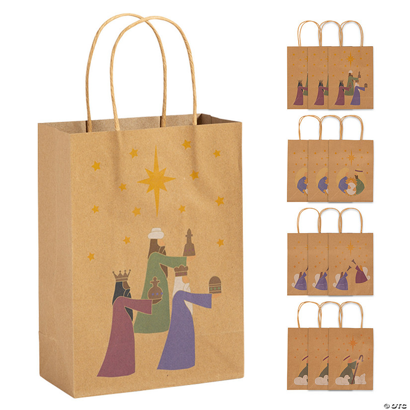 Medium Brown Nativity Gift Bags Oriental Trading
