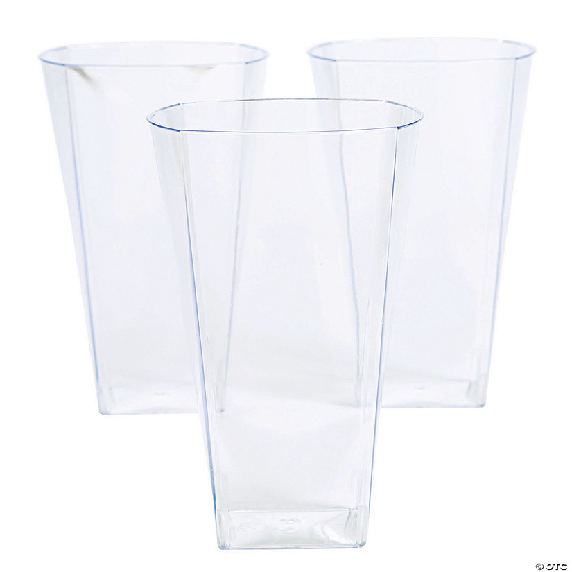Medium Clear Square Plastic Cups 14 Ct. Discontinued