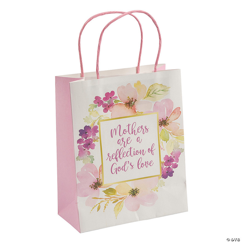 Medium Religious Mother&#8217;s Day Flower Gift Bags &#8211; 12 Pc. Image