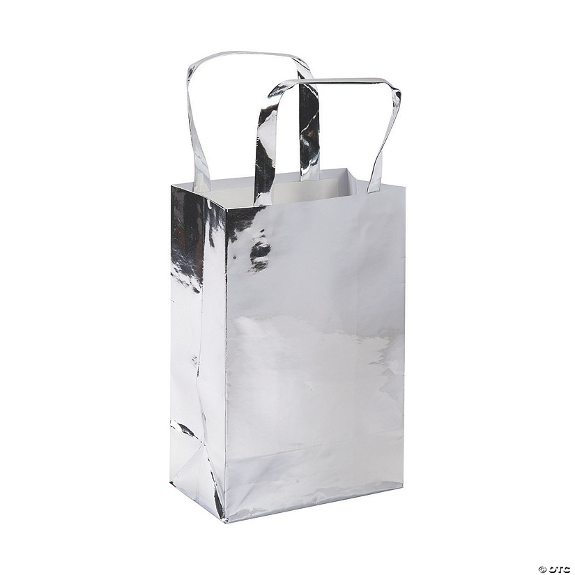Medium Silver Foil Gift Bags Oriental Trading