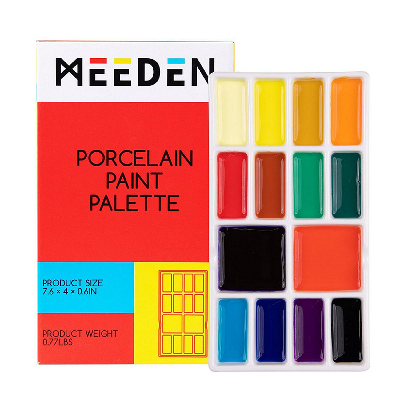 MEEDEN 14Well Ceramic Paint Palette Oriental Trading