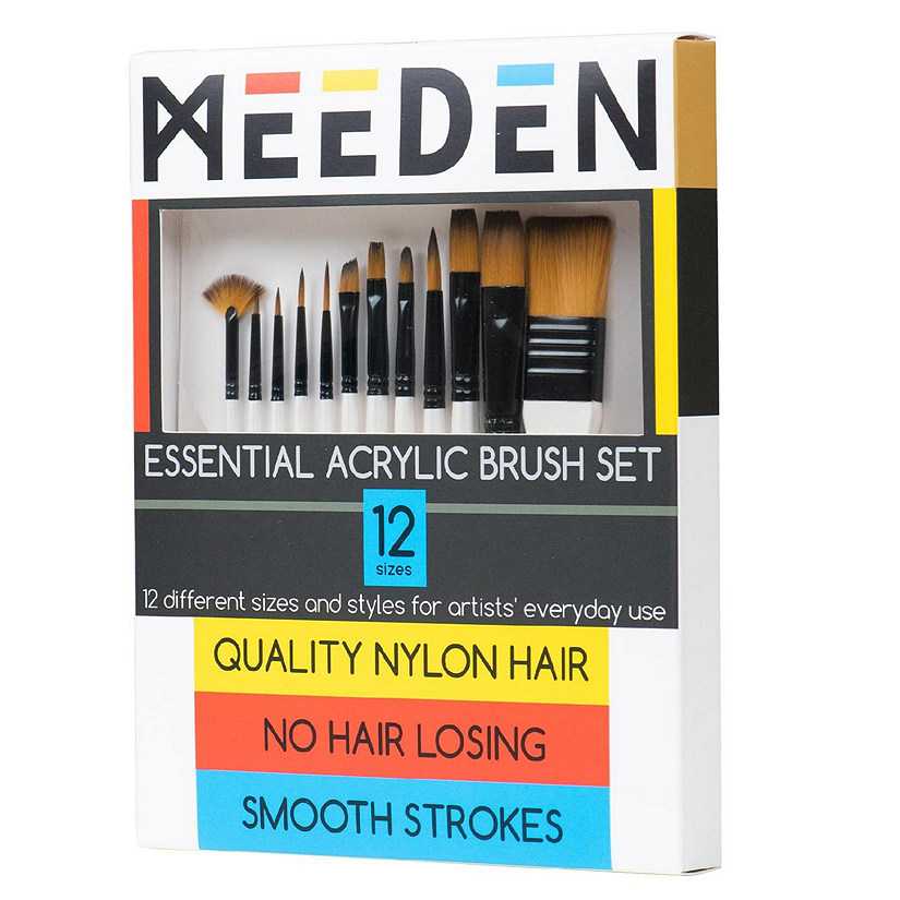 MEEDEN Paint Brushes, 12 Pcs Acrylic Brush Image