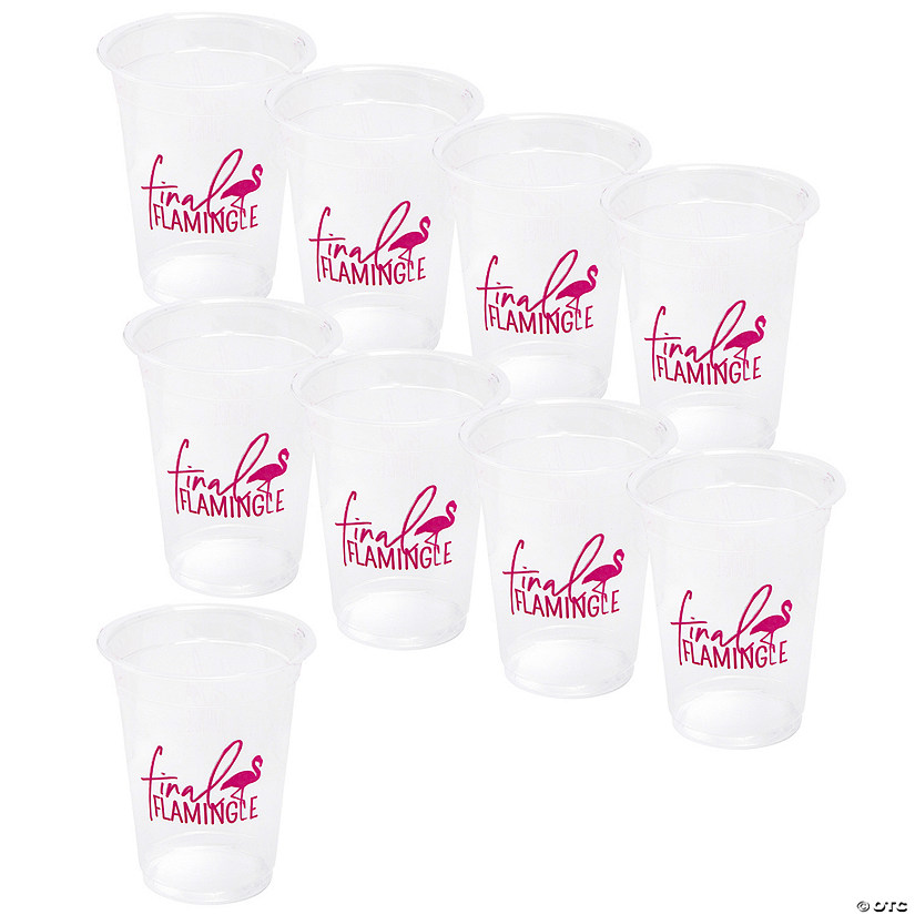 Mega Bulk 100 Pc. Final Flamingle Bachelorette Party Disposable Plastic Cups Image