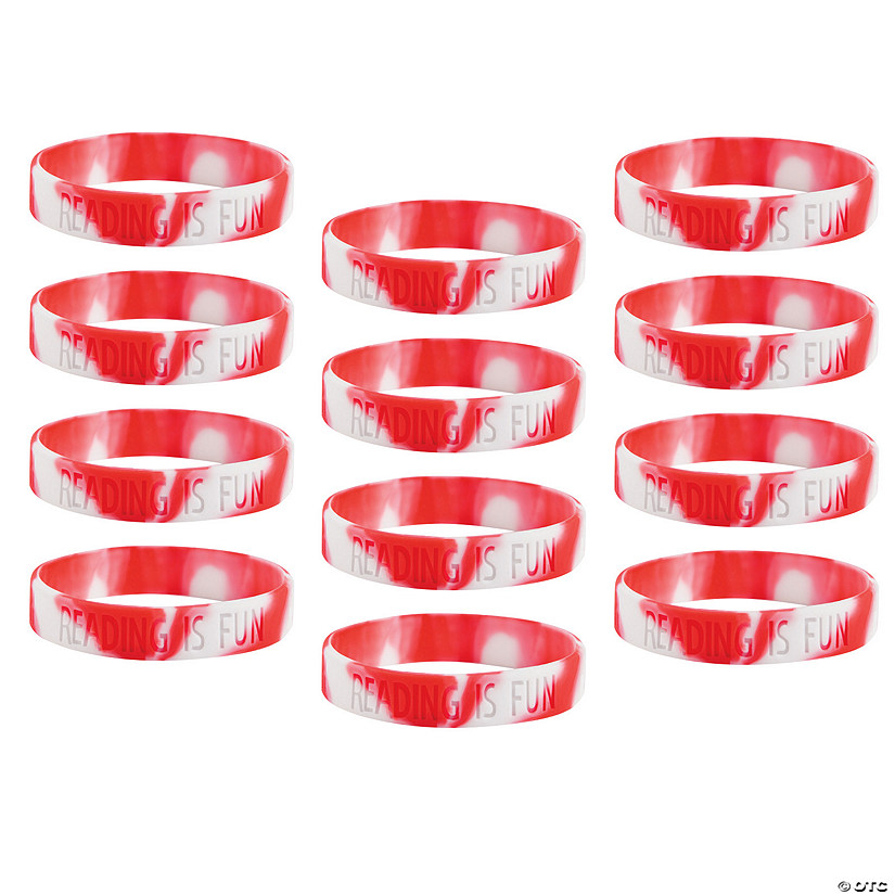 Mega Bulk 144 Pc. Reading Is Fun Rubber Bracelets Image