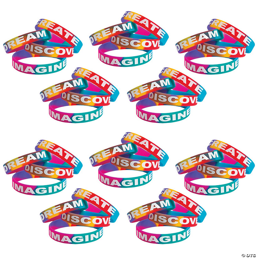 Mega Bulk 144 Pc. Watercolor Rubber Bracelets Image